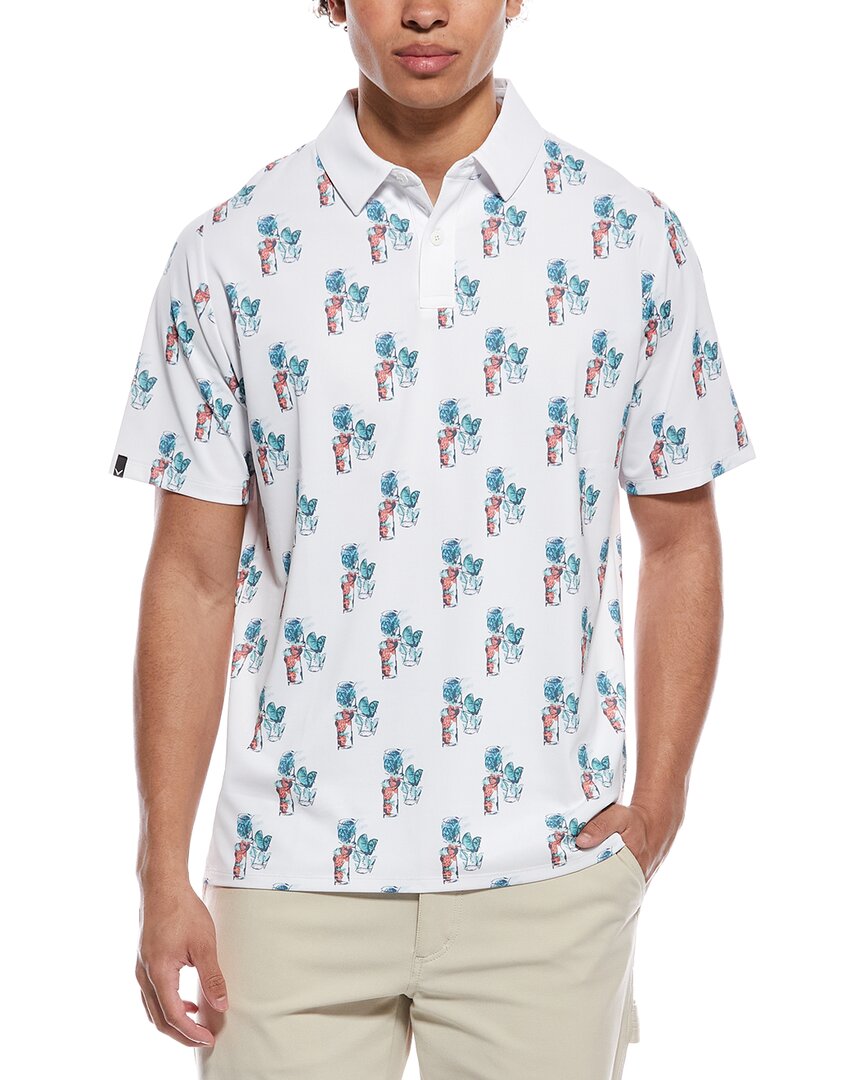 Callaway 19Th Hole Drink Print Polo Shirt