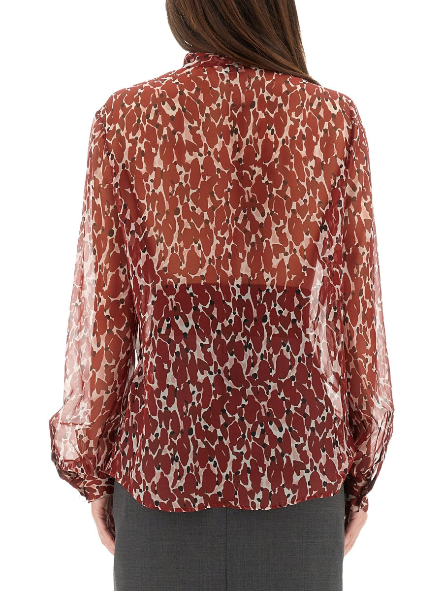 Saint Laurent Women Printed Silk Shirt