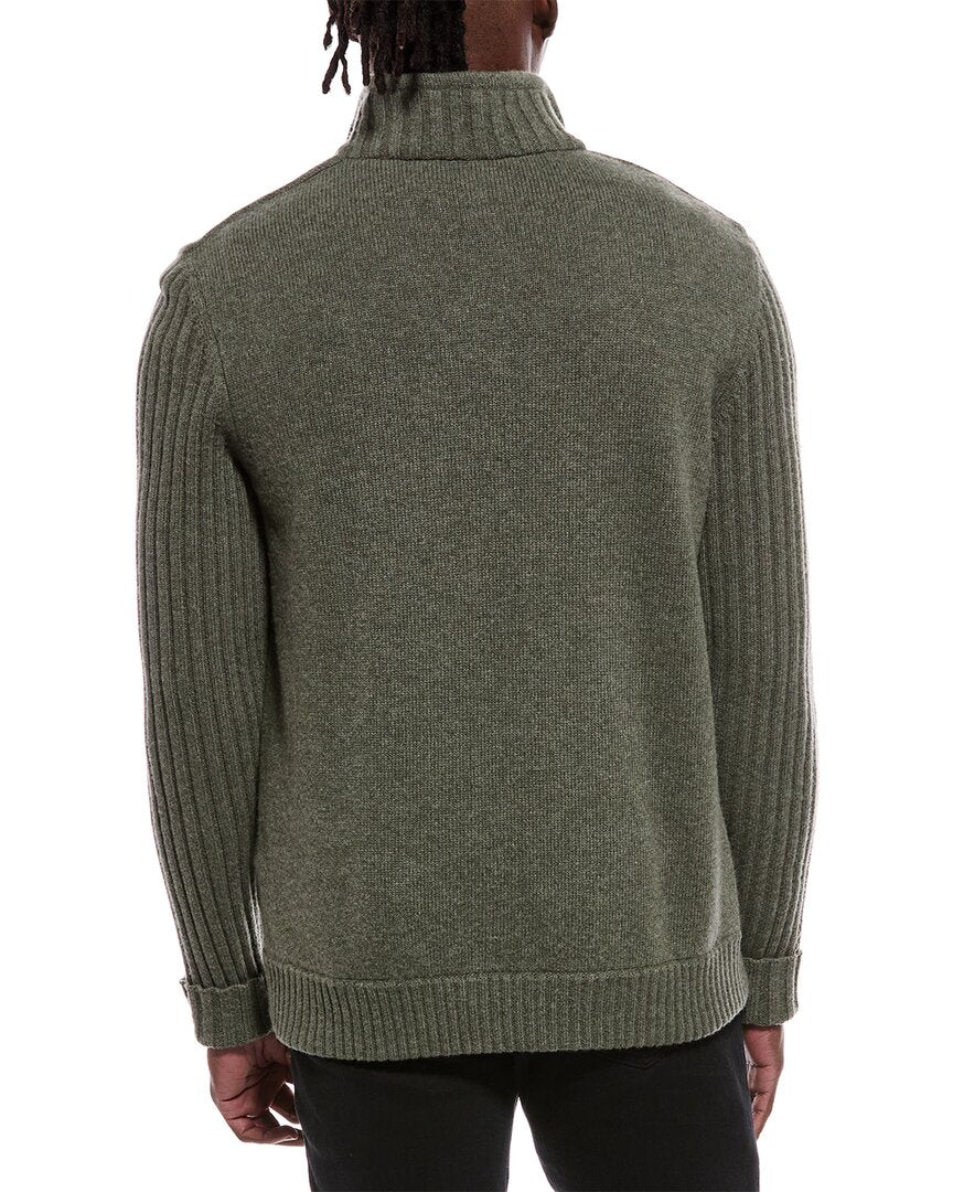 Capranea Jatz Full Zip Wool Mock Neck Sweater