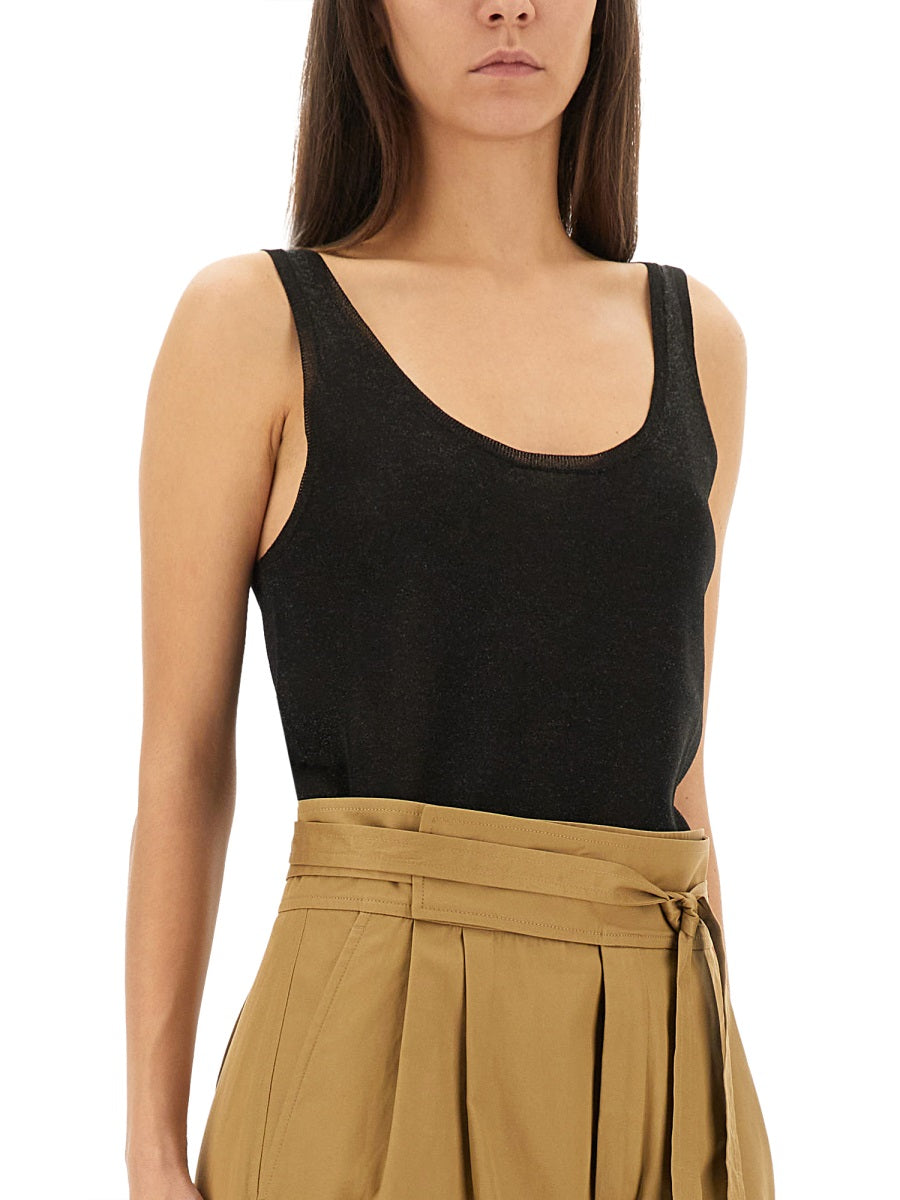 Saint Laurent Women Lurex Knit Tank Top