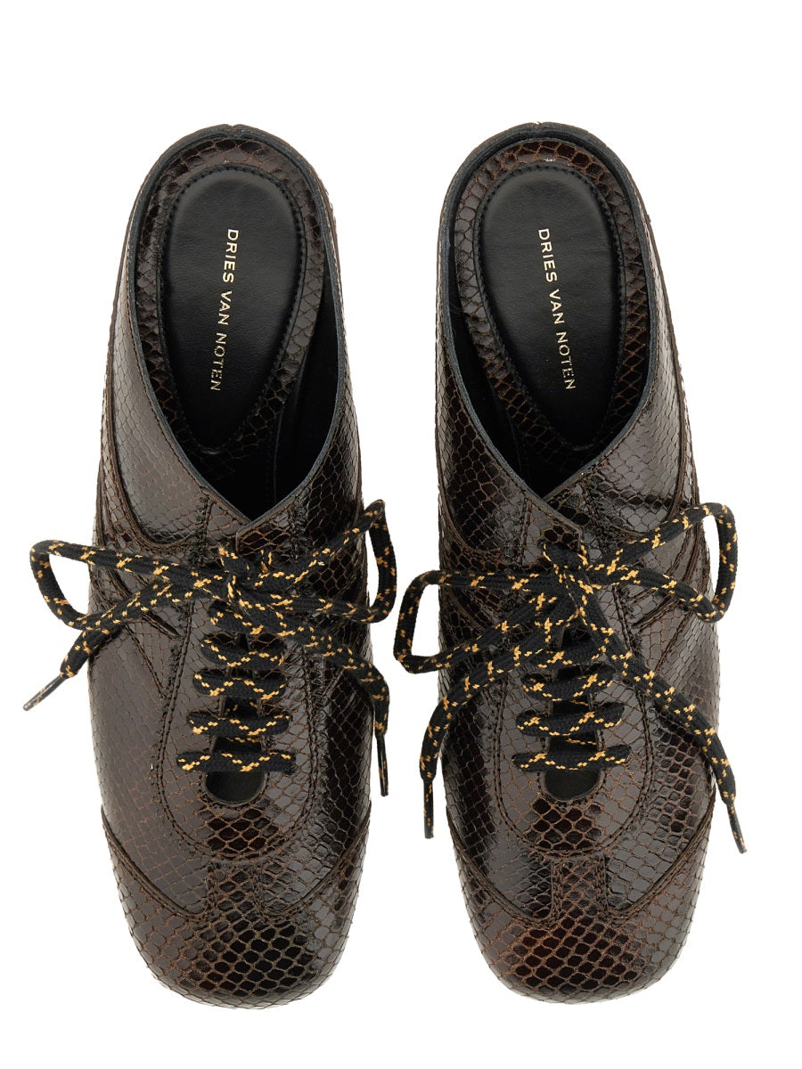 Dries Van Noten Women Leather Slip-On Mules