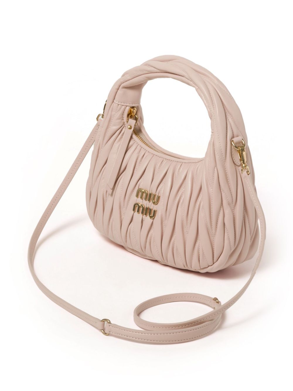 MIU MIU Miu Miu Women Wander Matelassé Nappa Leather Small Hobo Bag