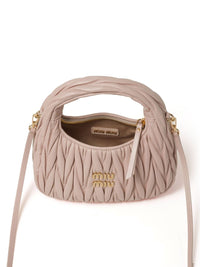 MIU MIU Miu Miu Women Wander Matelassé Nappa Leather Small Hobo Bag