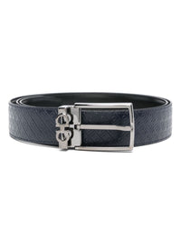 FERRAGAMO Ferragamo Men Double Gancini Logo-Debossed Leather Belt