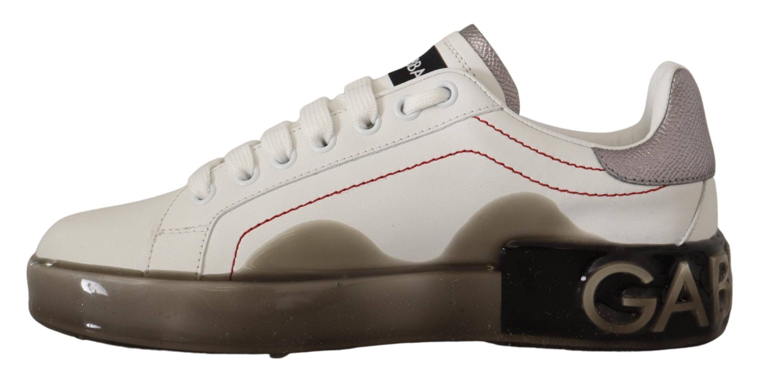 Dolce & Gabbana Portofino Sneakers White Leather Casual Lace-Up Men's Shoes