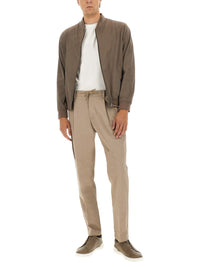 Herno Men "Resort" Bomber Jacket In Suede Alternatives