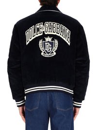 Dolce & Gabbana Men Corduroy Bomber Jacket