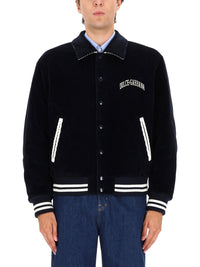 Dolce & Gabbana Men Corduroy Bomber Jacket