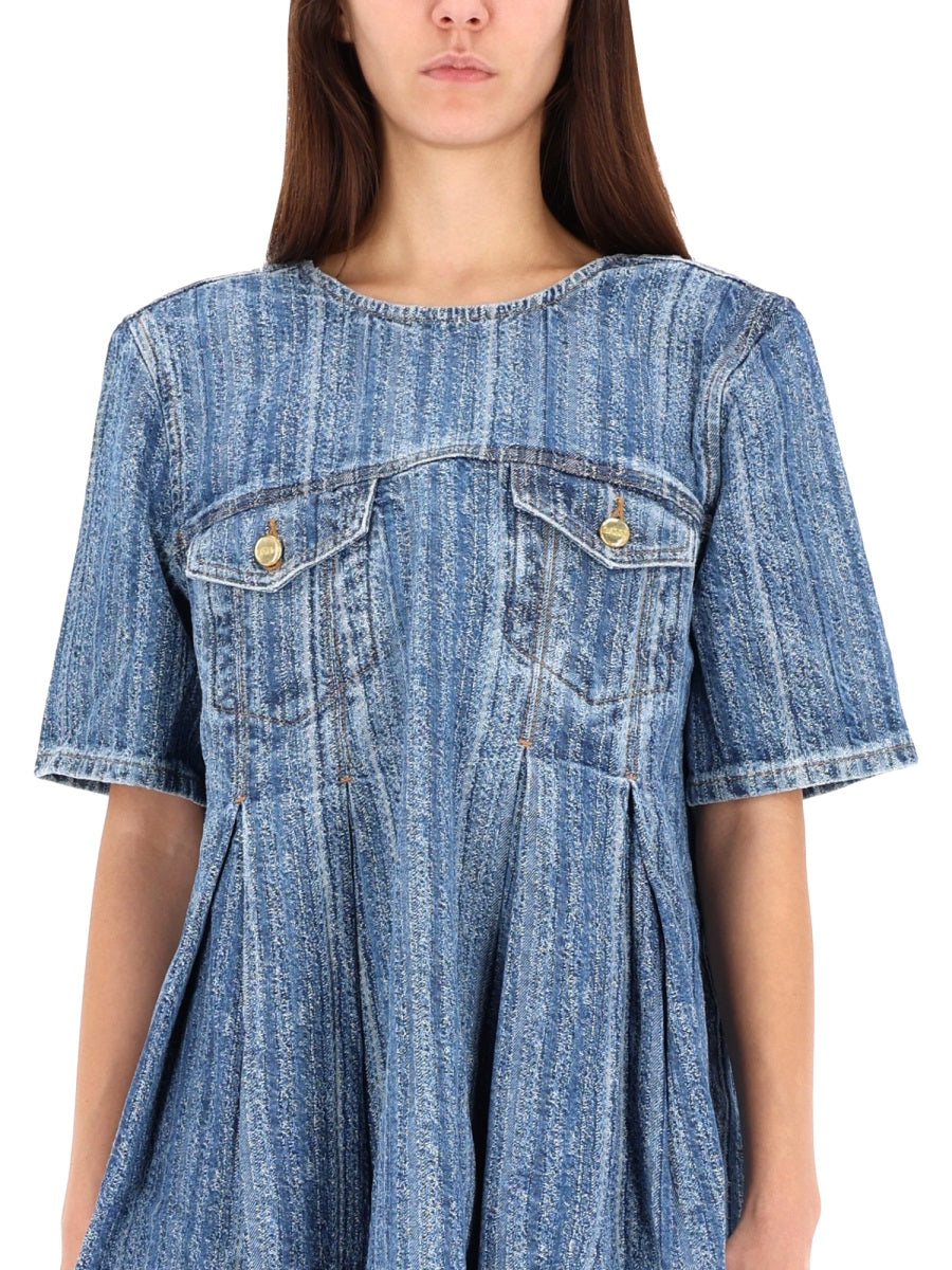 Ganni Women Denim Dress
