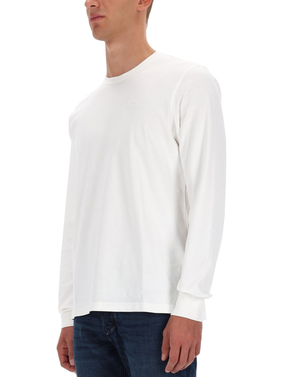 Diesel Men T-Shirt With Embroidered Logo