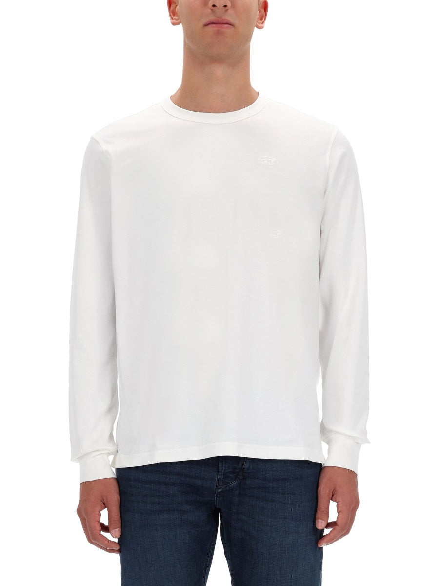 Diesel Men T-Shirt With Embroidered Logo