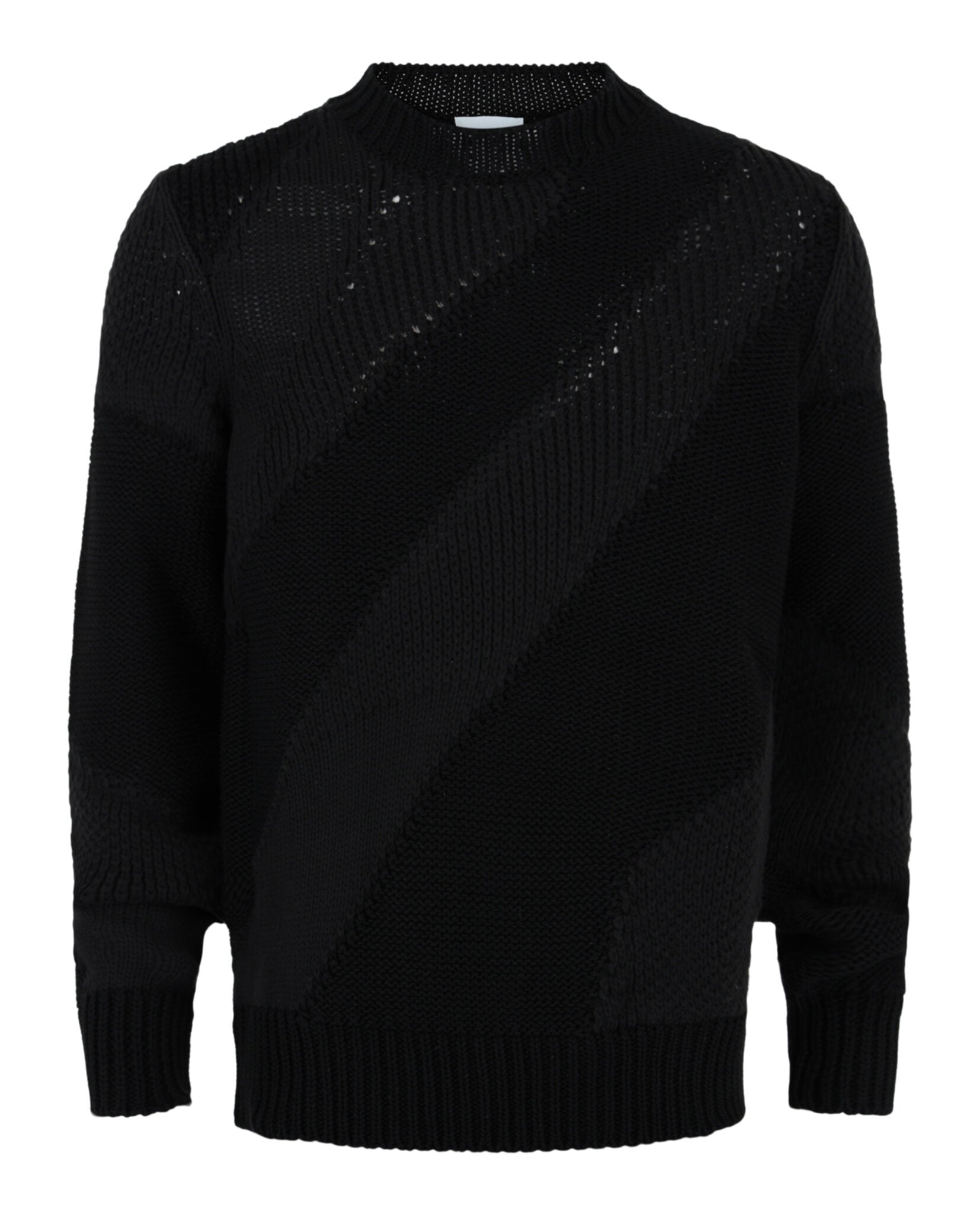 Ferragamo Mens Textured Cable Knit Sweater