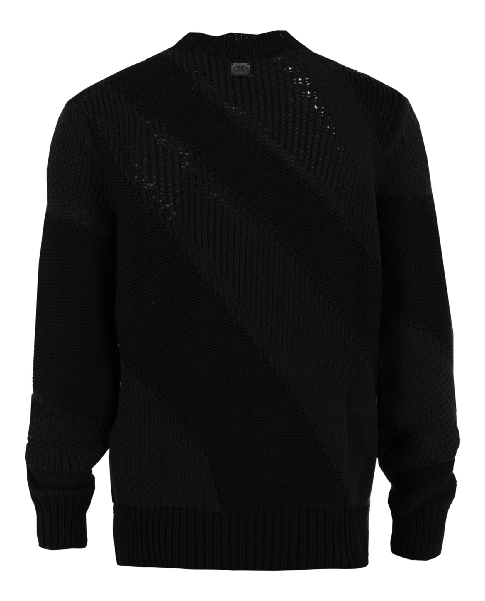 Ferragamo Mens Textured Cable Knit Sweater