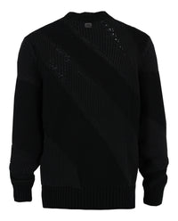 Ferragamo Mens Textured Cable Knit Sweater
