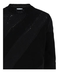 Ferragamo Mens Textured Cable Knit Sweater