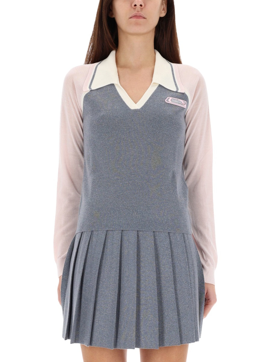 Casablanca Women Long Sleeve Tennis Polo Shirt