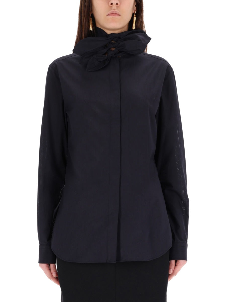 Moschino Women Cotton Poplin Jacquard Shirt