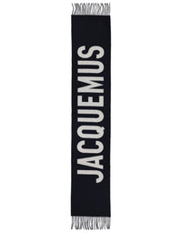 Jacquemus Unisex Sciarpa In Lana Con Frange E Logo