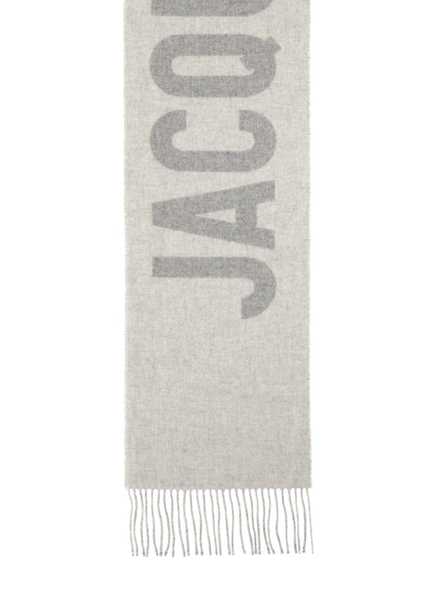 Jacquemus Unisex Sciarpa In Lana Con Frange E Logo
