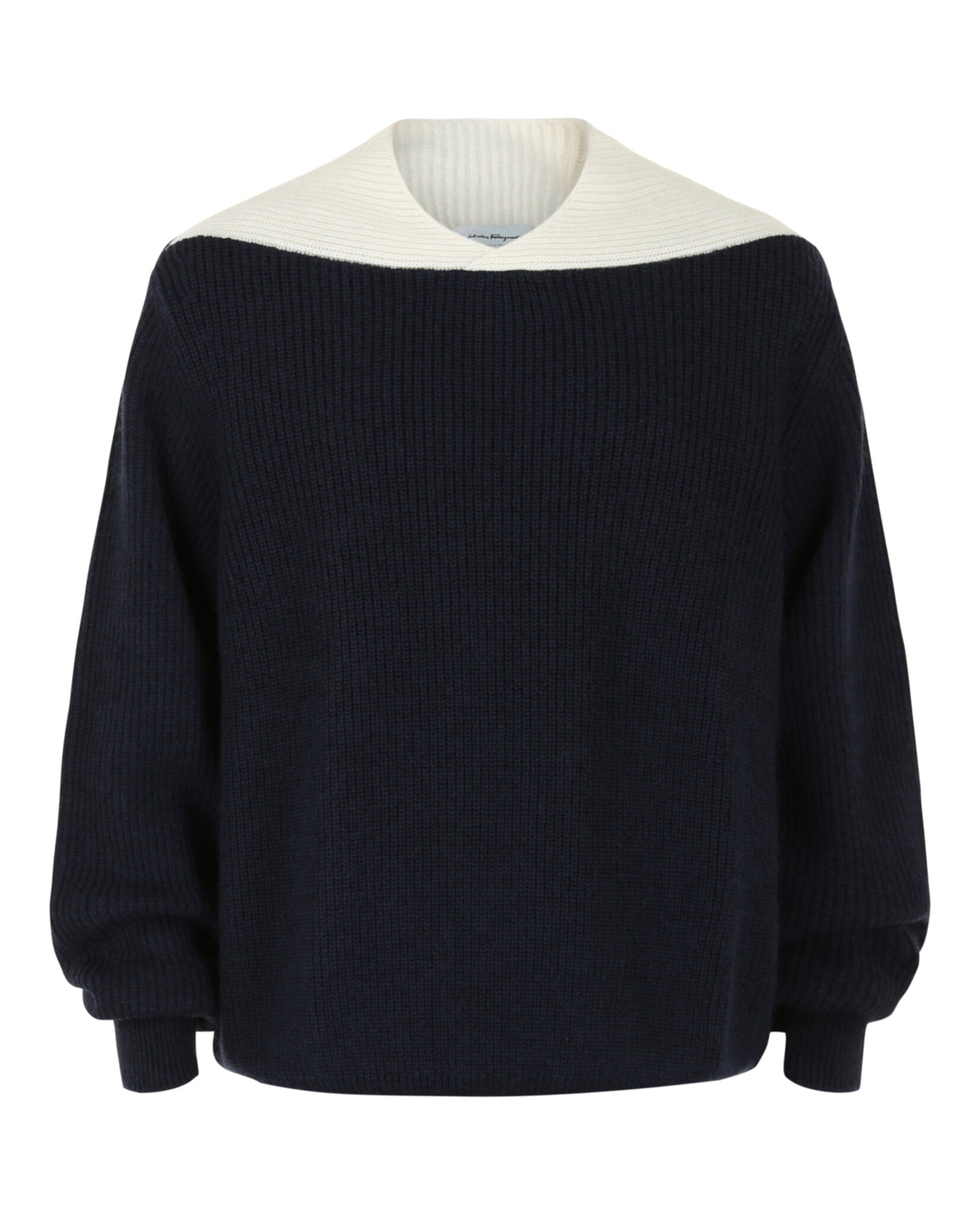 Ferragamo Mens Two-Tone Knit Sweater