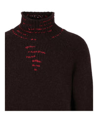 Ferragamo Mens Ribbon Stitched Sweater