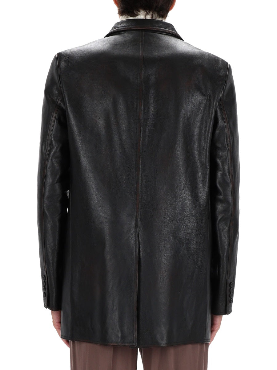 Gucci Men Leather Jacket