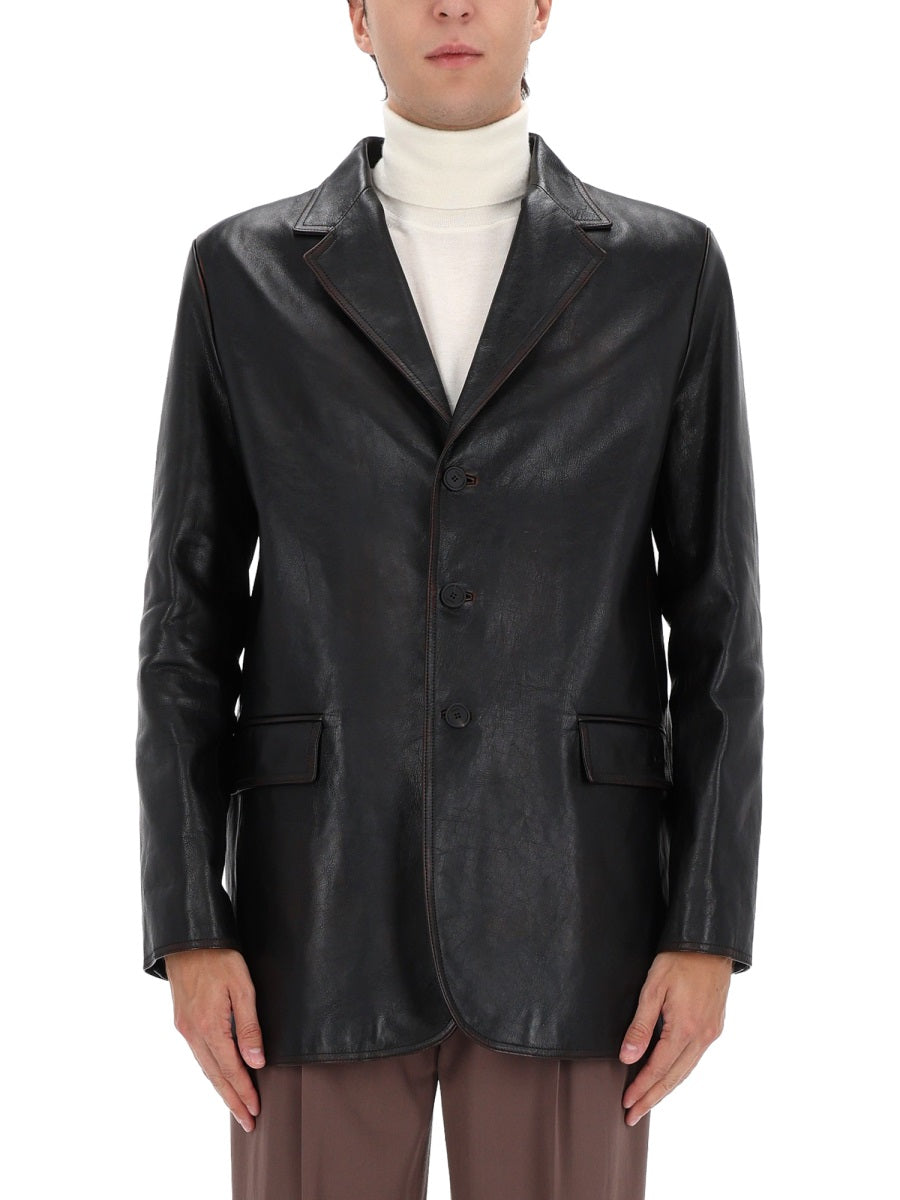 Gucci Men Leather Jacket