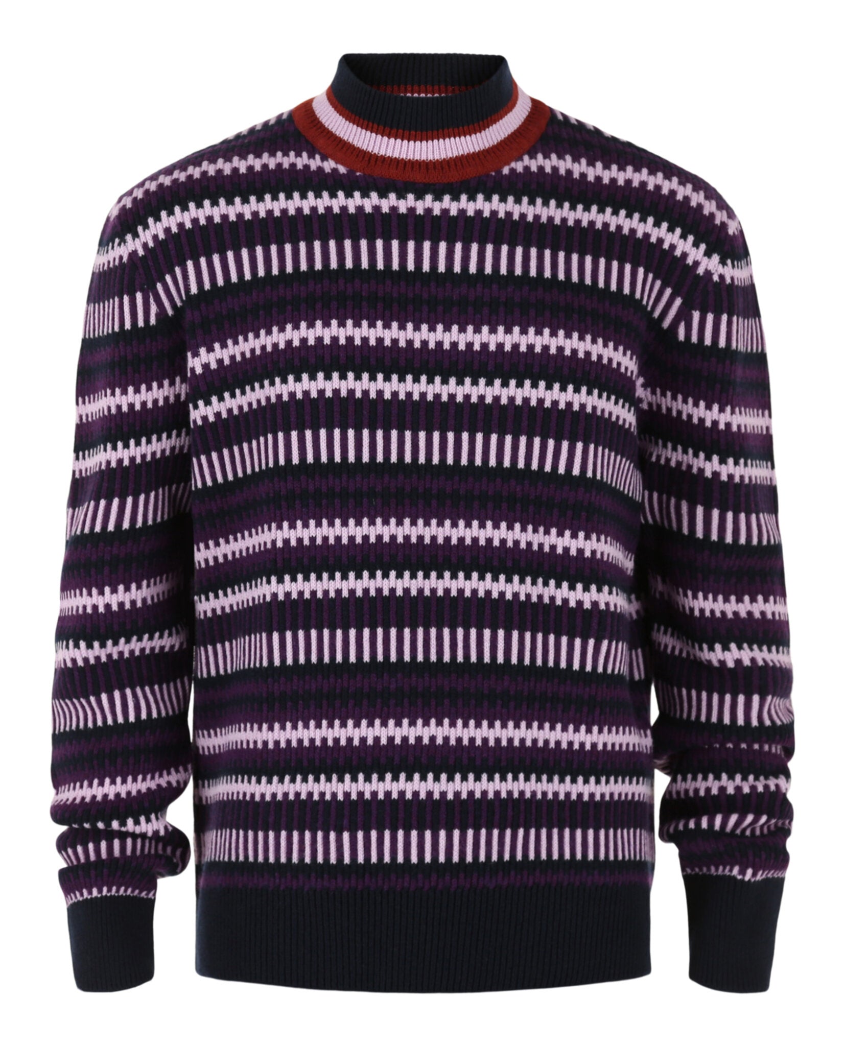 Ferragamo Mens Striped Cashmere-Blend Sweater