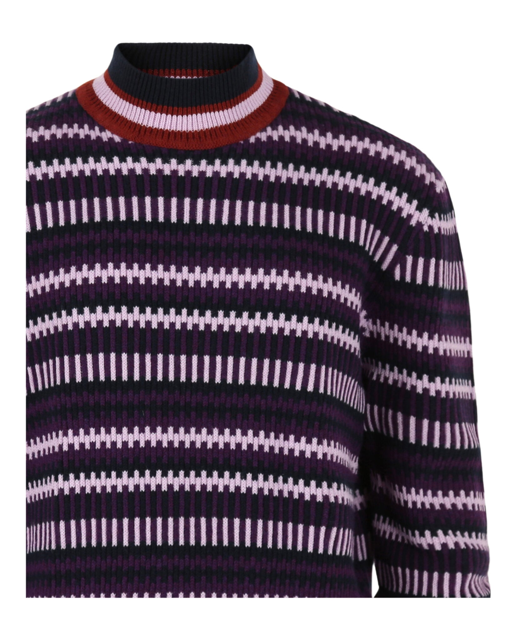 Ferragamo Mens Striped Cashmere-Blend Sweater