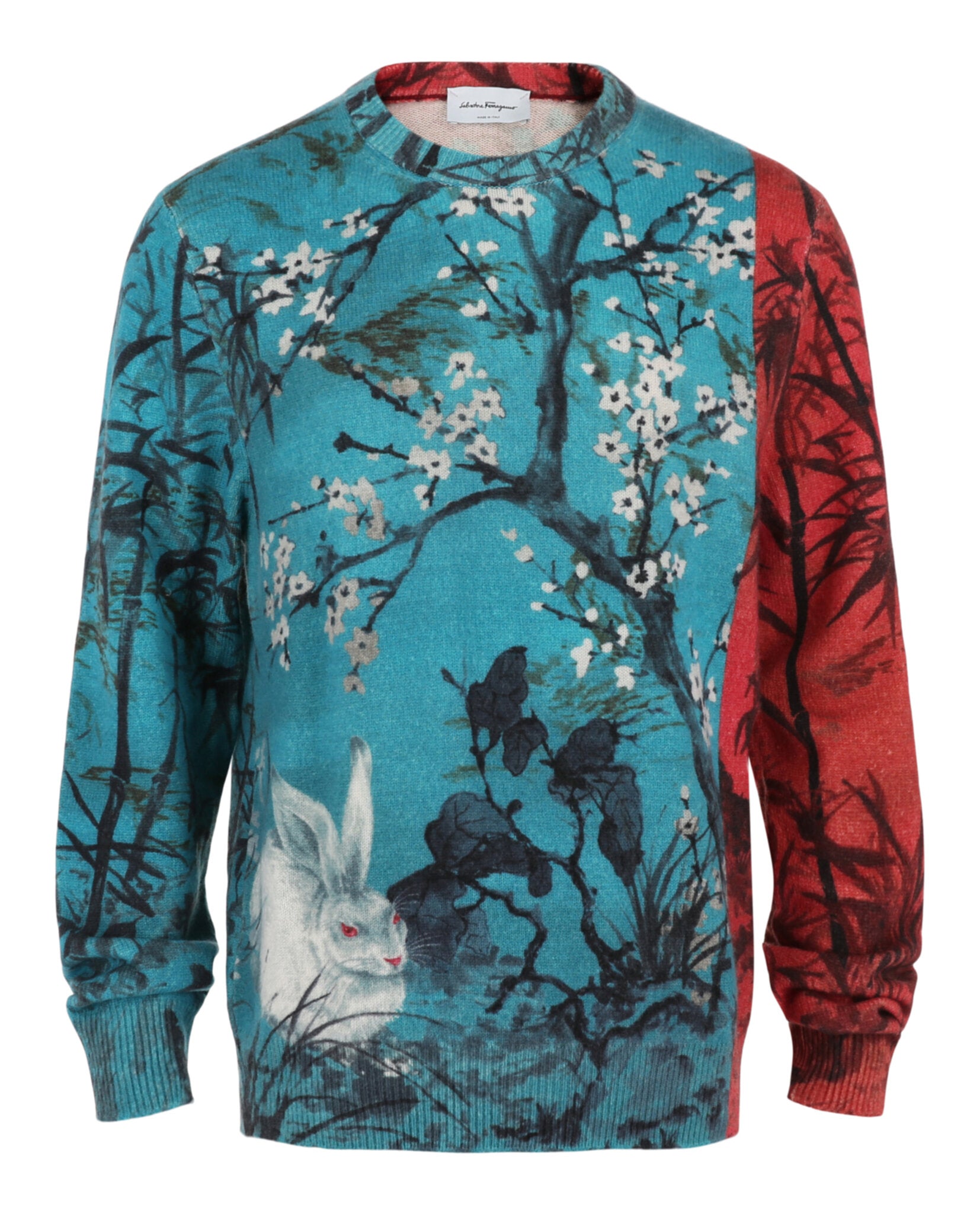 Ferragamo Mens Crew Neck Rabbit Sweater