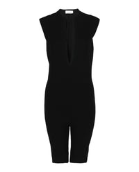 Ferragamo Womens Plunging Sleeveless Romper