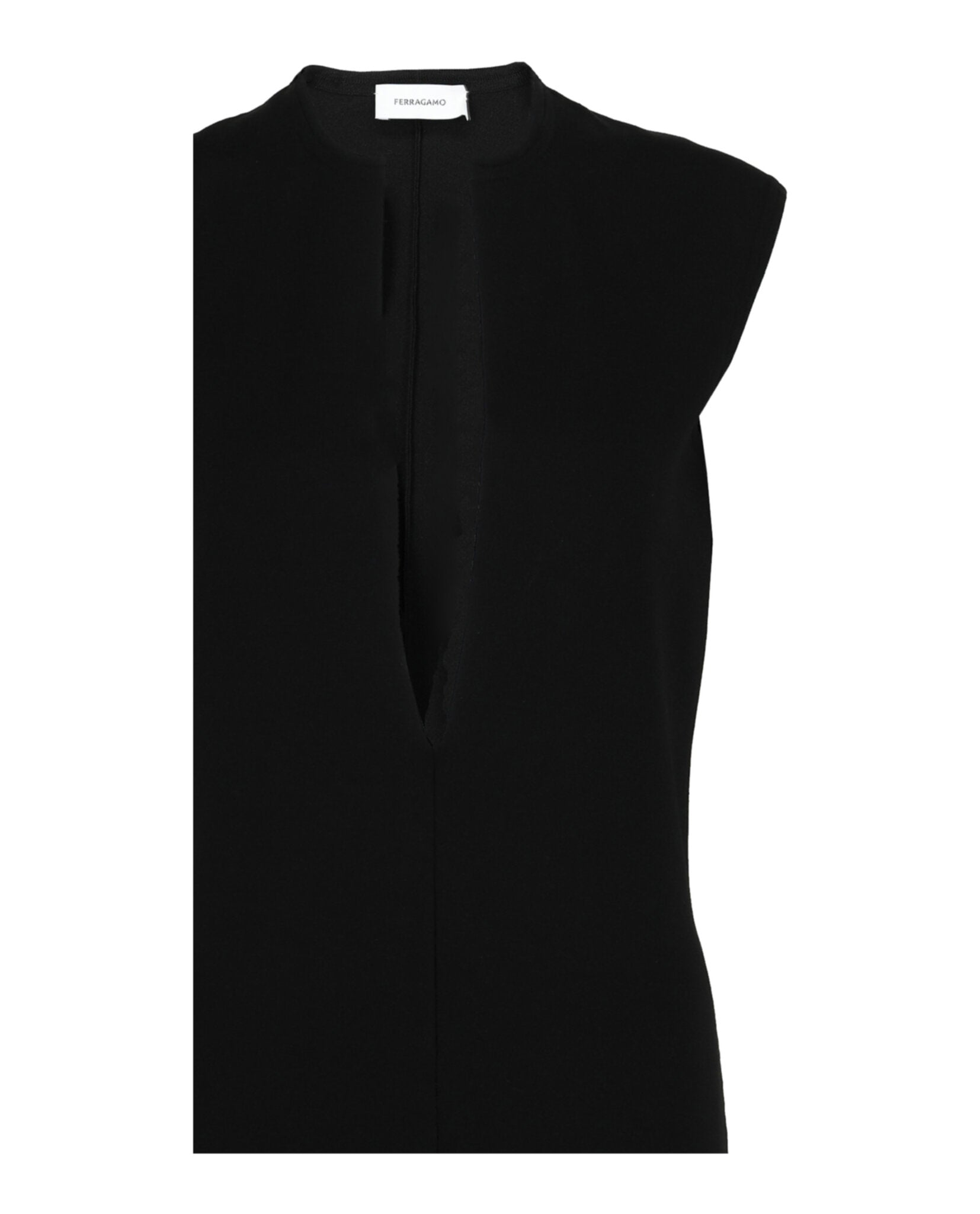 Ferragamo Womens Plunging Sleeveless Romper