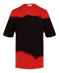 Ferragamo Mens Printed Crewneck Short Sleeve T-Shirt