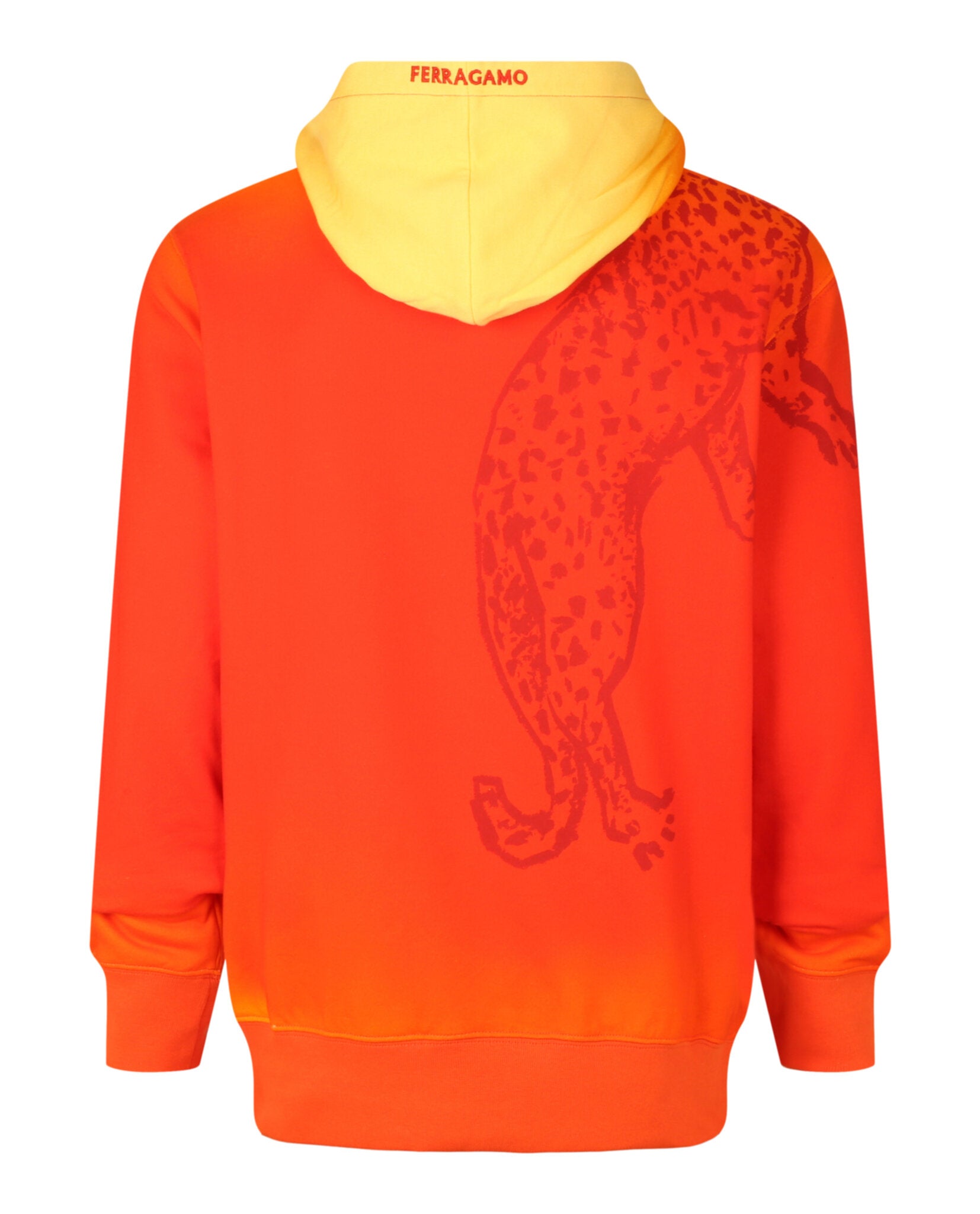 Ferragamo Mens Sunset-Print Cotton Hoodie