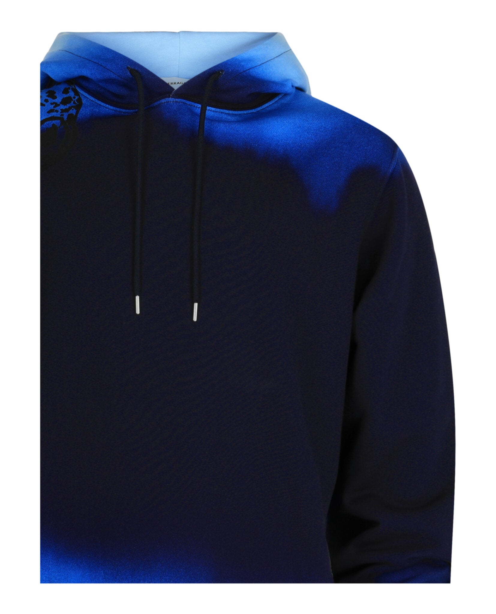 Ferragamo Mens Ombre Leopard Print Hoodie