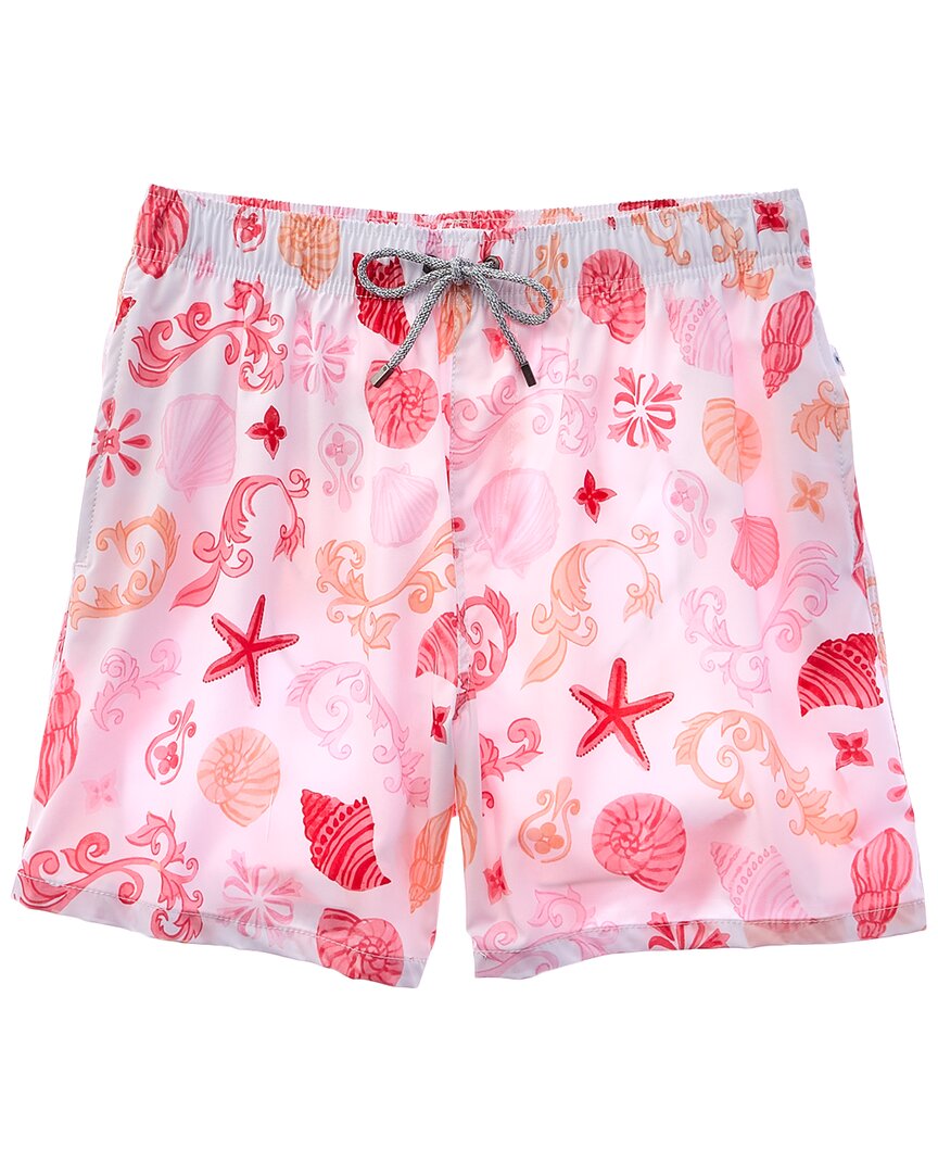 Vintage Summer 4-Way Stretch Volley Swim Trunk White