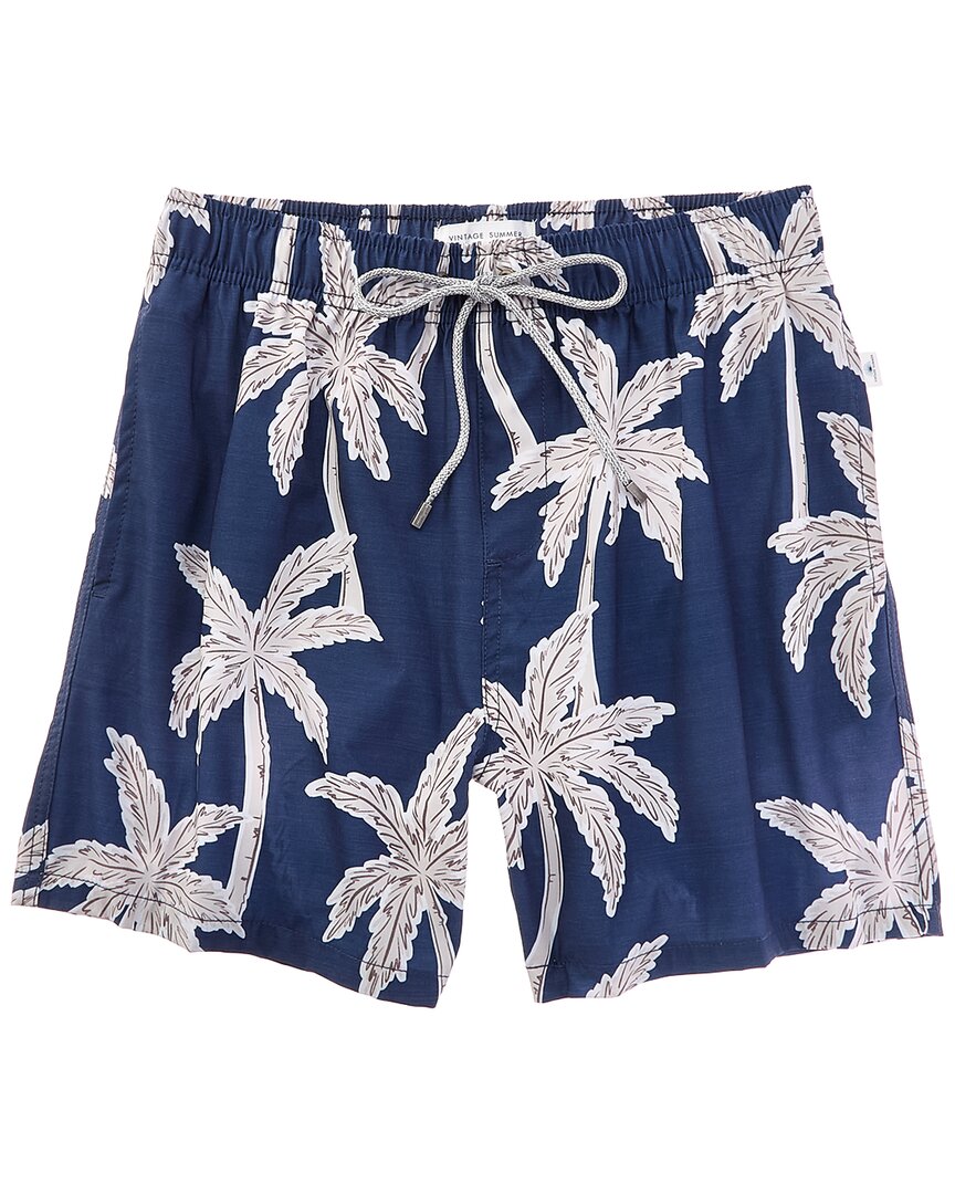 Vintage Summer Printed Swim Short