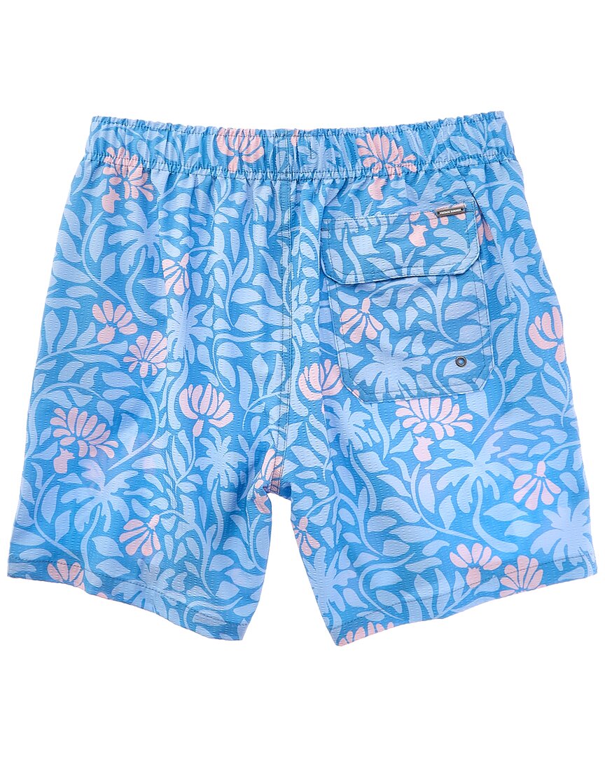 Vintage Summer Seersucker Swim Short