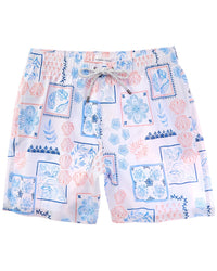 Vintage Summer Seersucker Swim Short