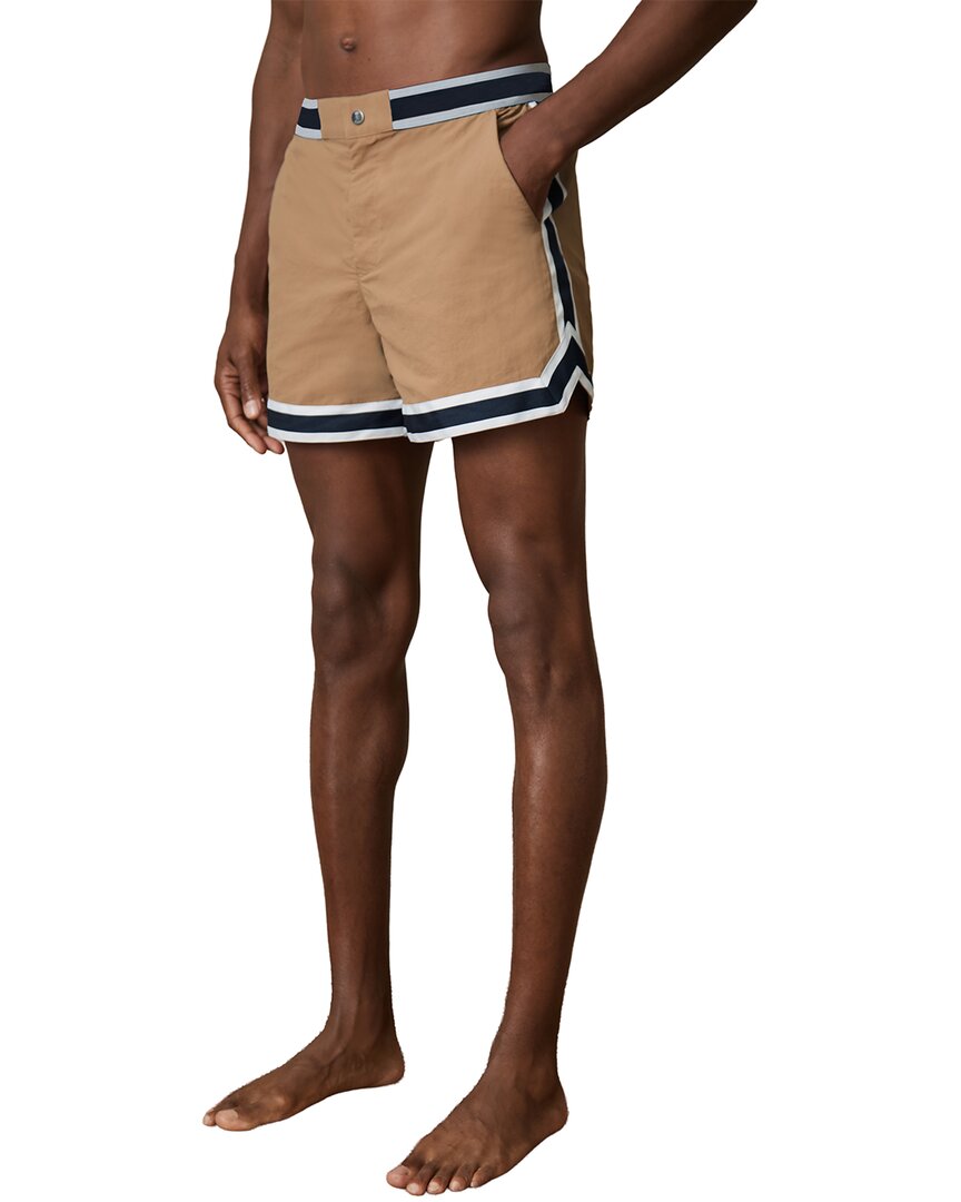 Reiss Reiss Baller Stripe Tape Hem Swim Trunk