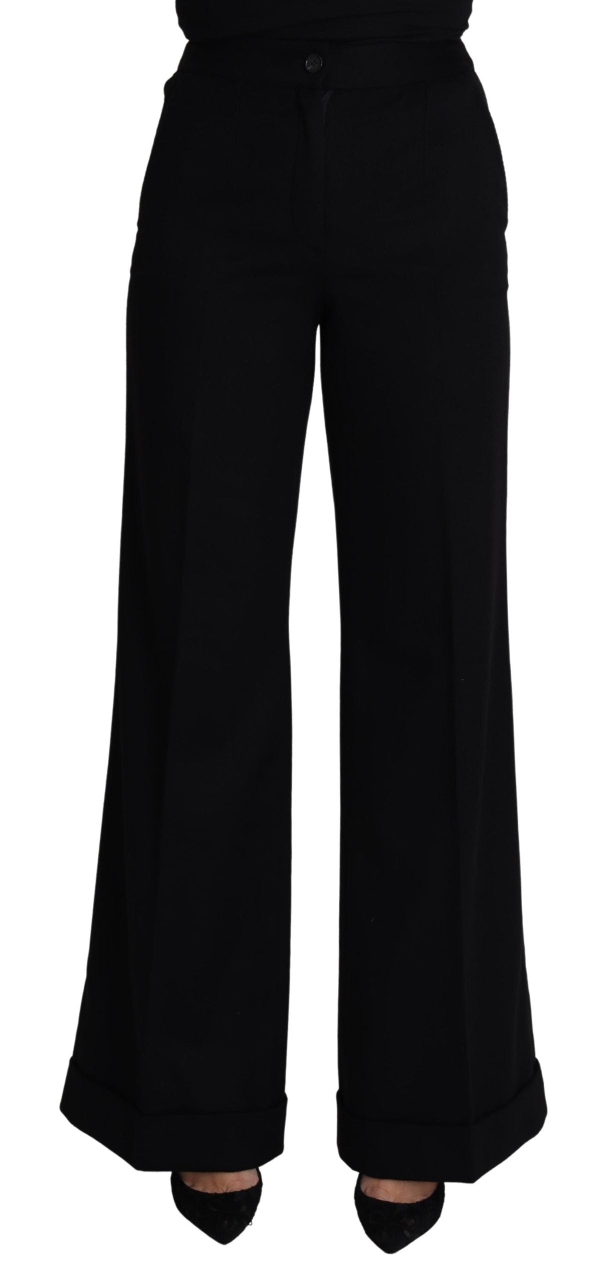 Dolce & Gabbana Wide Leg Trousers in Black