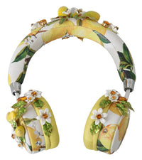 Dolce Gabbana Yellow Lemon Crystal Floral Headset Headphones