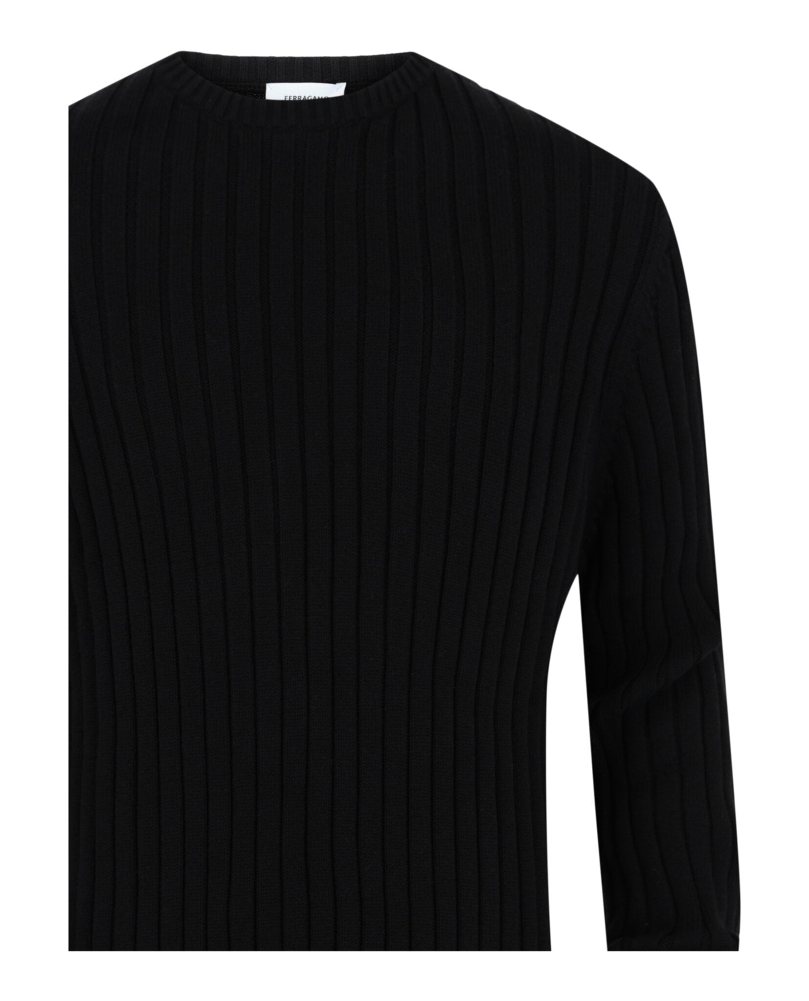 Ferragamo Mens Ribbed Knit Sweater