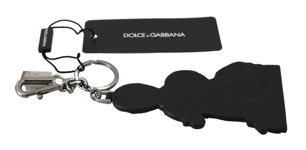 Dolce  Gabbana Leather Dominico Stefano #DGFAMILY Logo Badge Keychain
