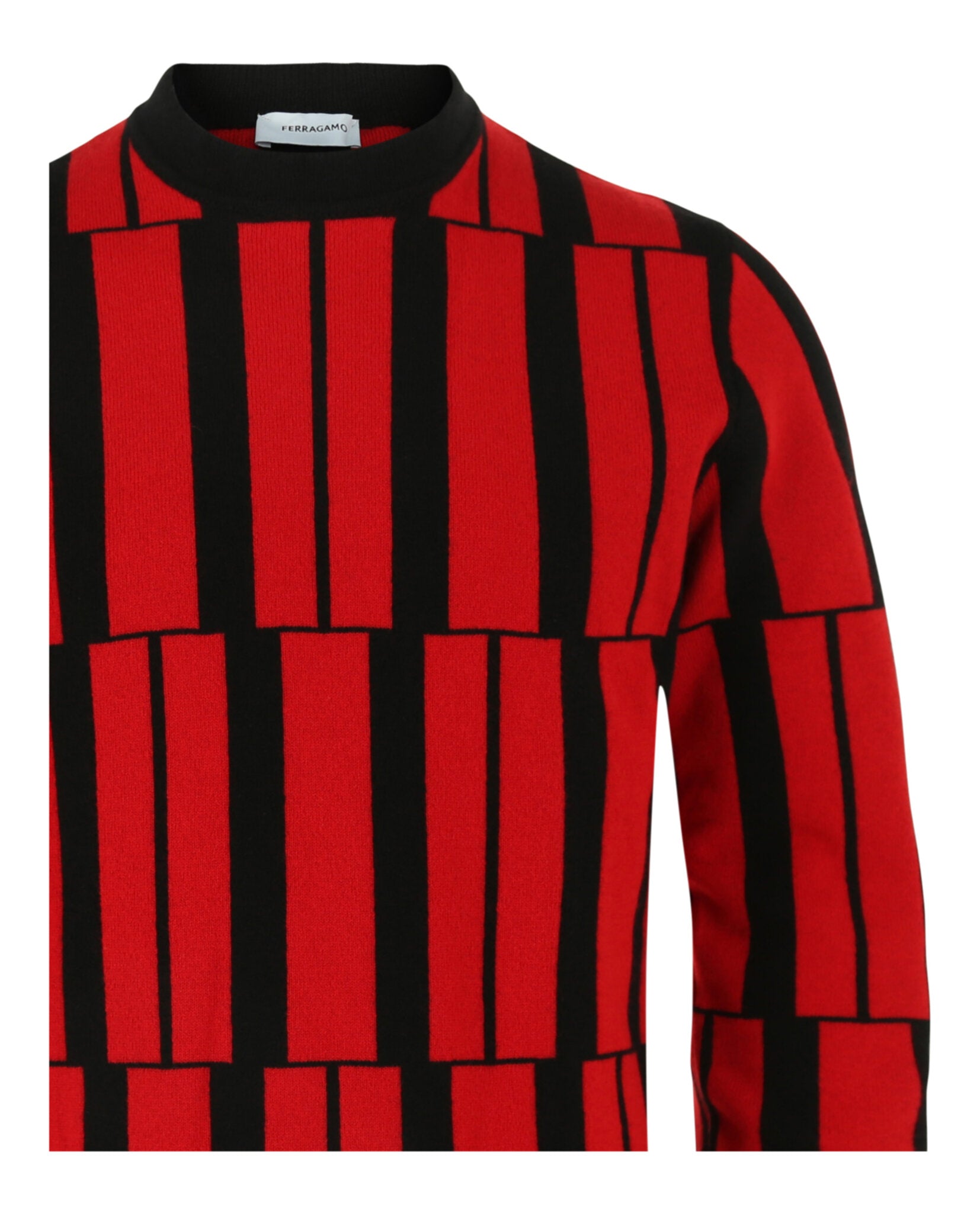Ferragamo Mens Cashmere Geometric Pattern Sweater
