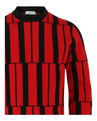 Ferragamo Mens Cashmere Geometric Pattern Sweater