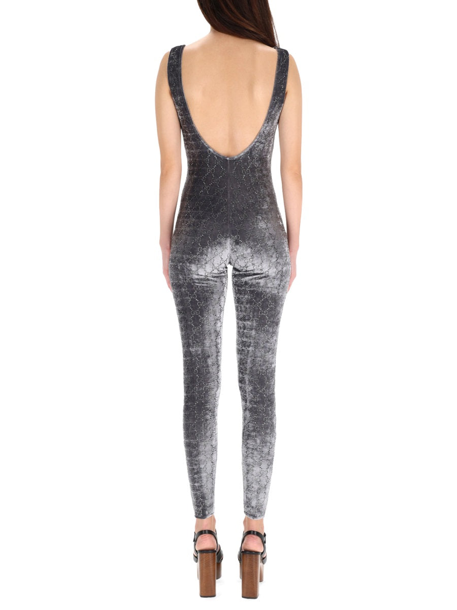 Gucci Women Jumpsuit With "Gg" Embroidery