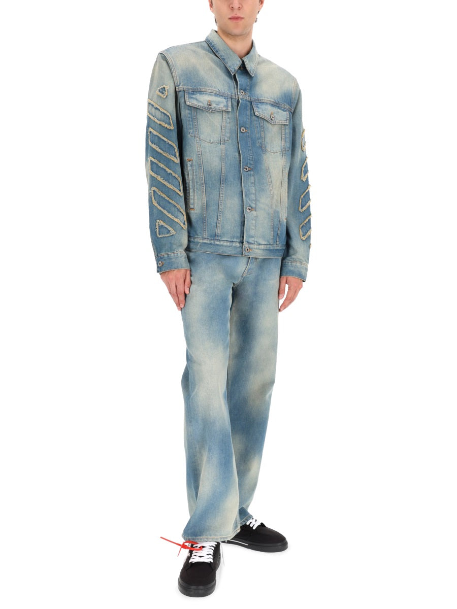 OFF-WHITE Off-White Men "Diag Raw Patch" Jeans
