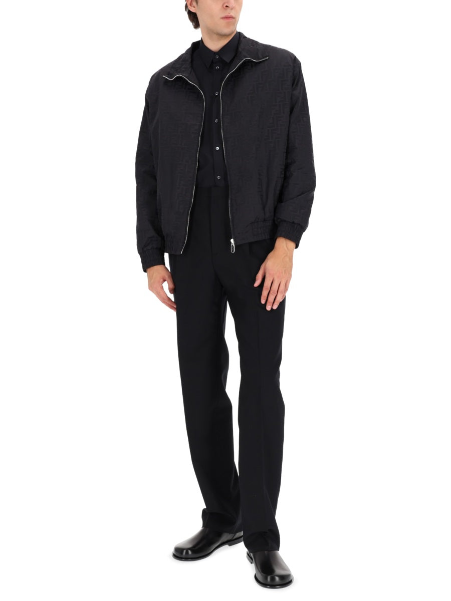 Fendi Men Giacca Bomber Con Trama "Ff"