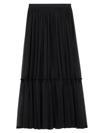 SAINT LAURENT PARIS Gonna A Balze In Mussola Di Crêpe Di Seta Women